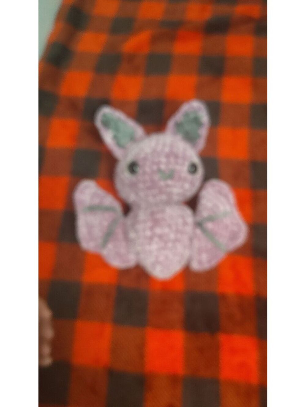 Handmade Crochet Pink Bat Amigurumi Plush Kawaii Gothic Halloween Decor